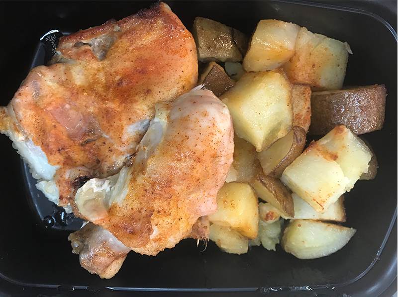 Baked-chicken-&-honey-roasted-potatoes